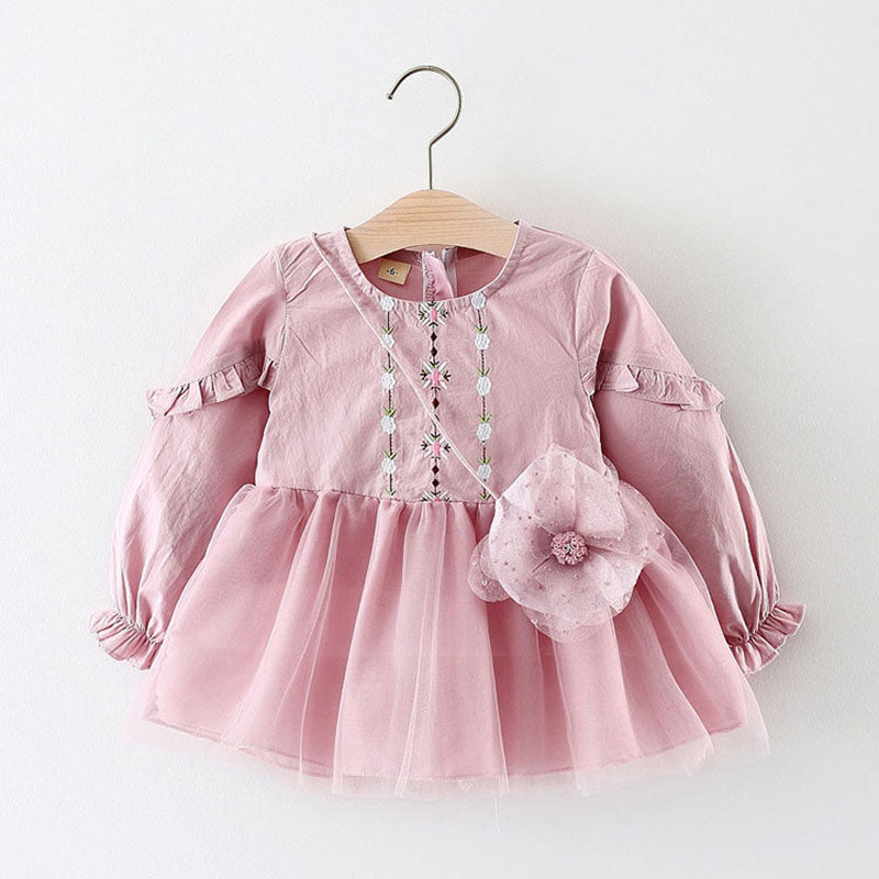 1 year girl baby clothes long sleeve princess dress