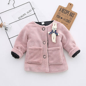 Newborn Girl Autumn Spring Cotton Fleece Thick Warm Jacket