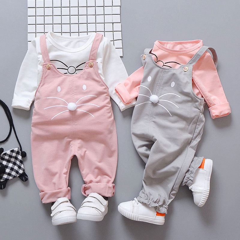 Spring newborn baby girls clothes sets fashion suit T-shirt