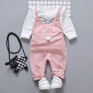 Spring newborn baby girls clothes sets fashion suit T-shirt